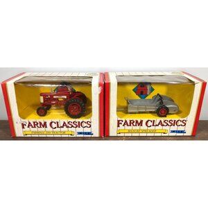 Ertl Farm Classics IH Farmall 350 Tractor & Manure Spreader Diecast 1/43 Lot